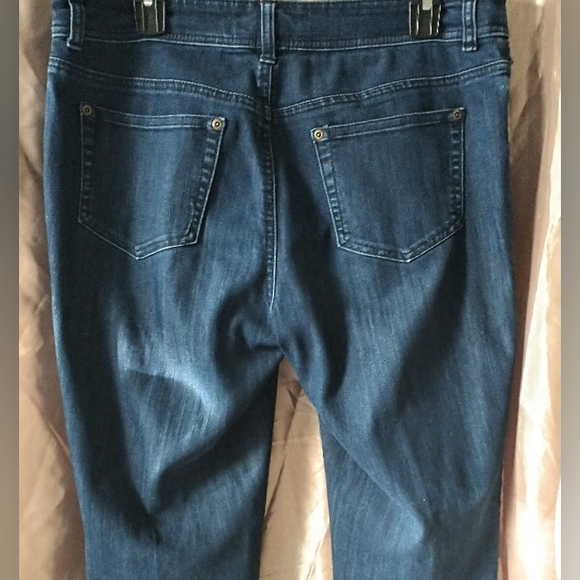 Chico's Denim Cropped Jeans - Gold Zipper Pockets - Picture 9 of 10
